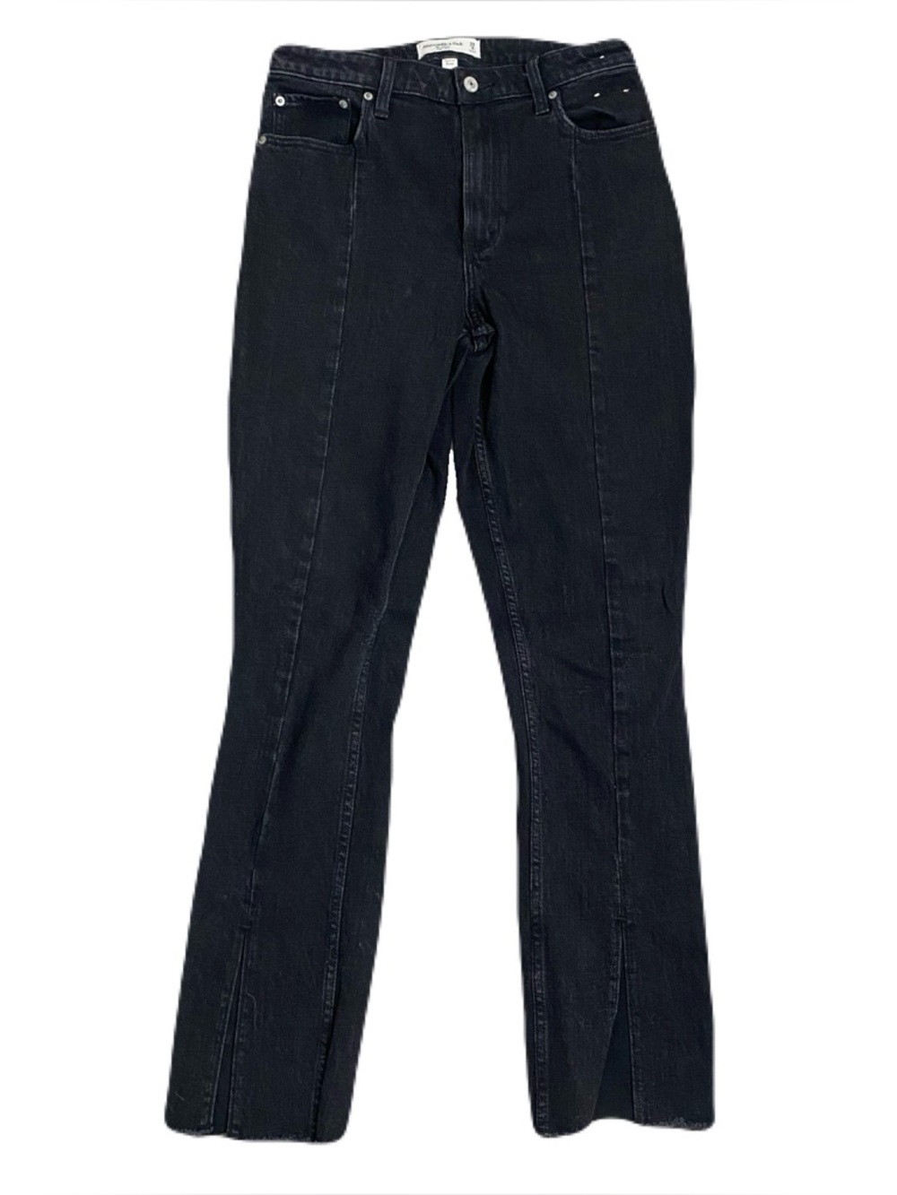 Abercrombie The Skinny High Rise Curve Love Front Seam & Slit Raw Hem Women's 8R